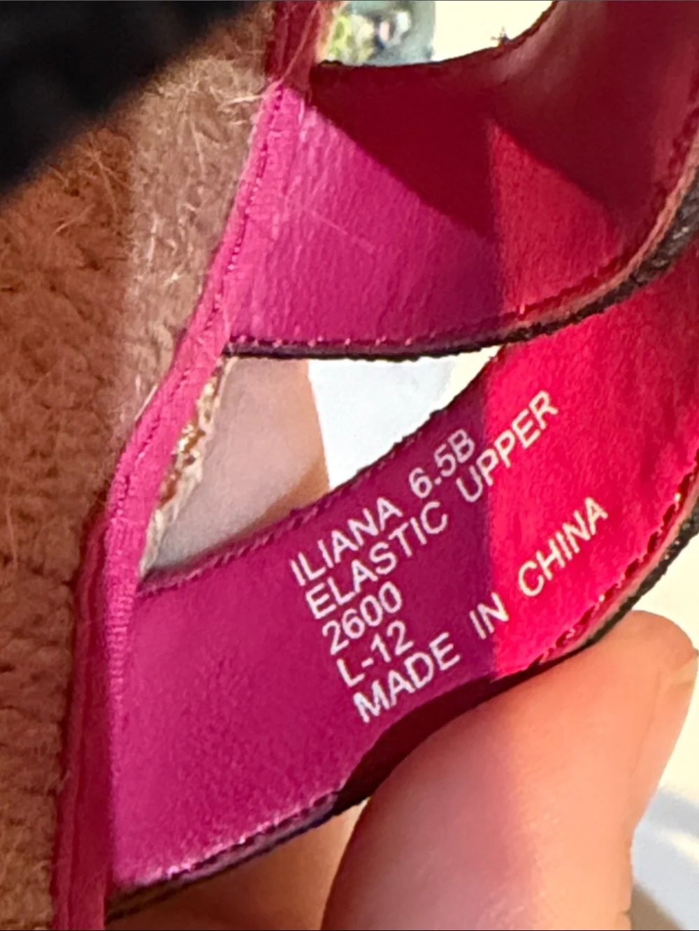 Lauren Ralph Lauren Navy and Pink Striped Wedge Espadrilles